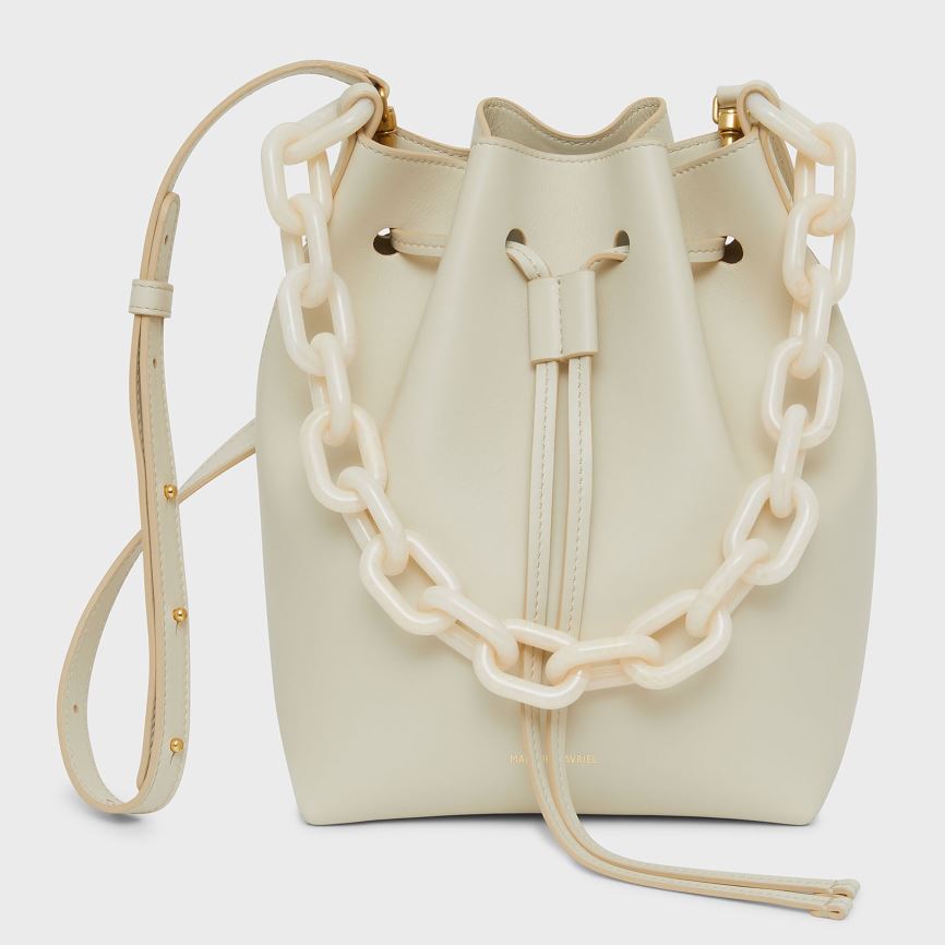 Women\'s Mansur Gavriel Twist Mini Bucket Bags Cream | AU 0M97DQ